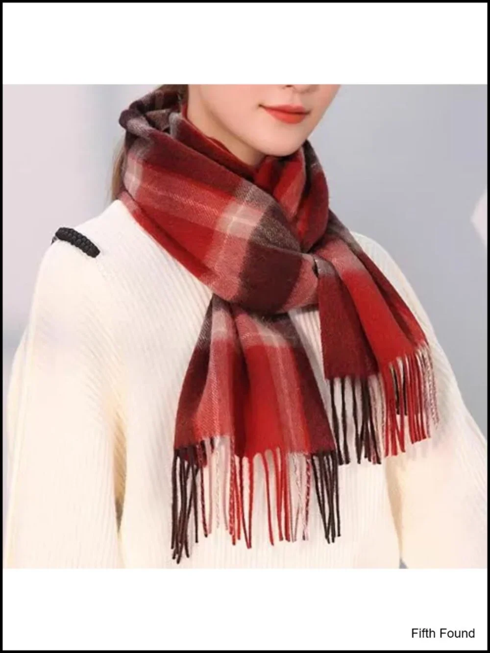 Scottish Tartan Plaid Winter Scarf Fringe Shawl Wrap Soft Warm Women